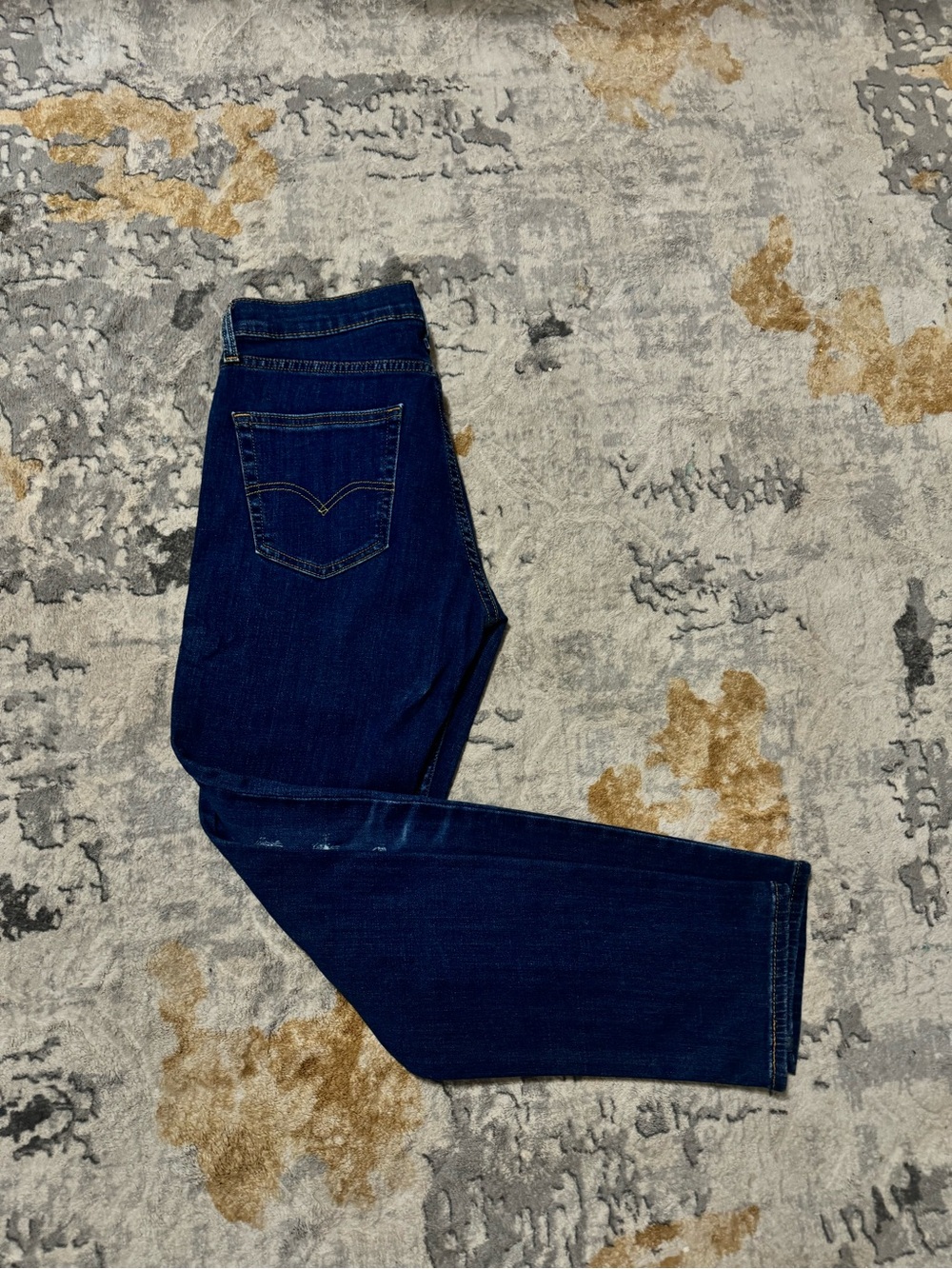 Dark Blue Men’s Straight-Leg Jeans